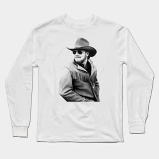 Hank Williams Jr /// Vintage  Design Long Sleeve T-Shirt